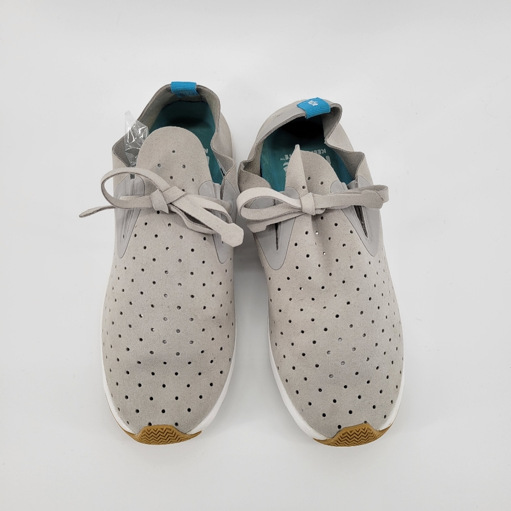 Native shoes lace up sneakers laser cut grey shoes 7